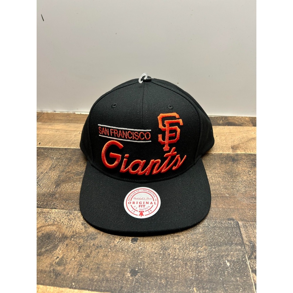 San Francisco Giants TSnapback Hat Mens OSFA Black Mitchell & Ness MLB Baseball